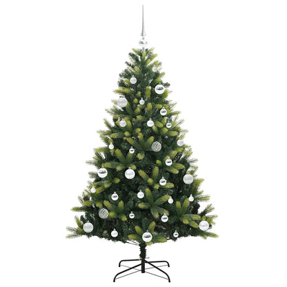 Artificial Hinged Christmas Tree 150 LEDs Green 150 cm