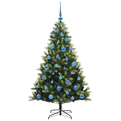 Artificial Hinged Christmas Tree 150 LEDs Green 150 cm