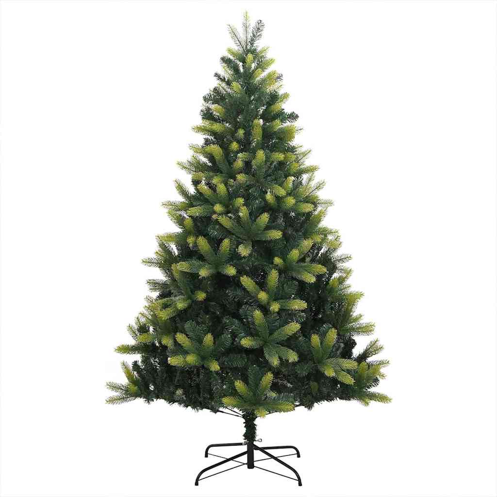 Artificial Hinged Christmas Tree 300 LEDs Green 180 cm