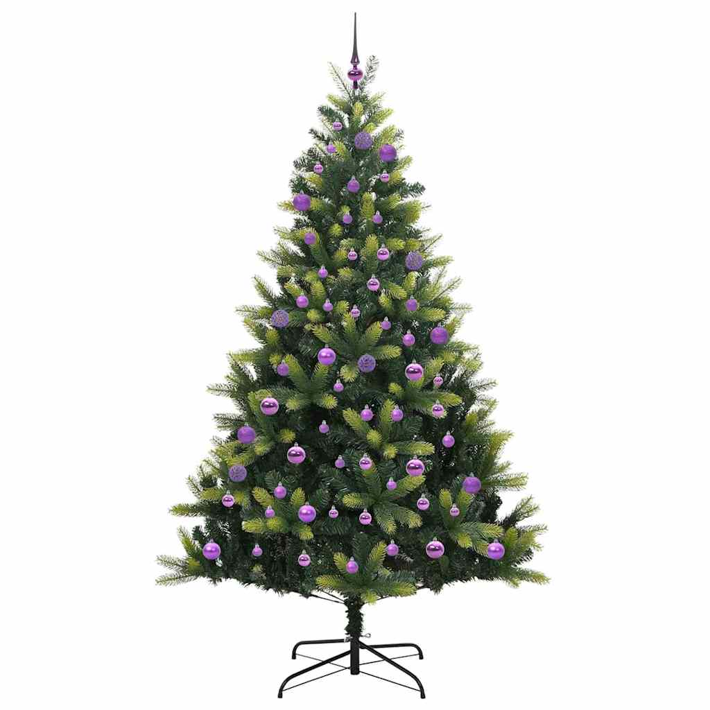 Artificial Hinged Christmas Tree 300 LEDs Green 180 cm