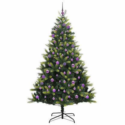 Artificial Hinged Christmas Tree 300 LEDs Green 180 cm