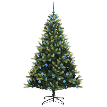 Artificial Hinged Christmas Tree 300 LEDs Green 210 cm