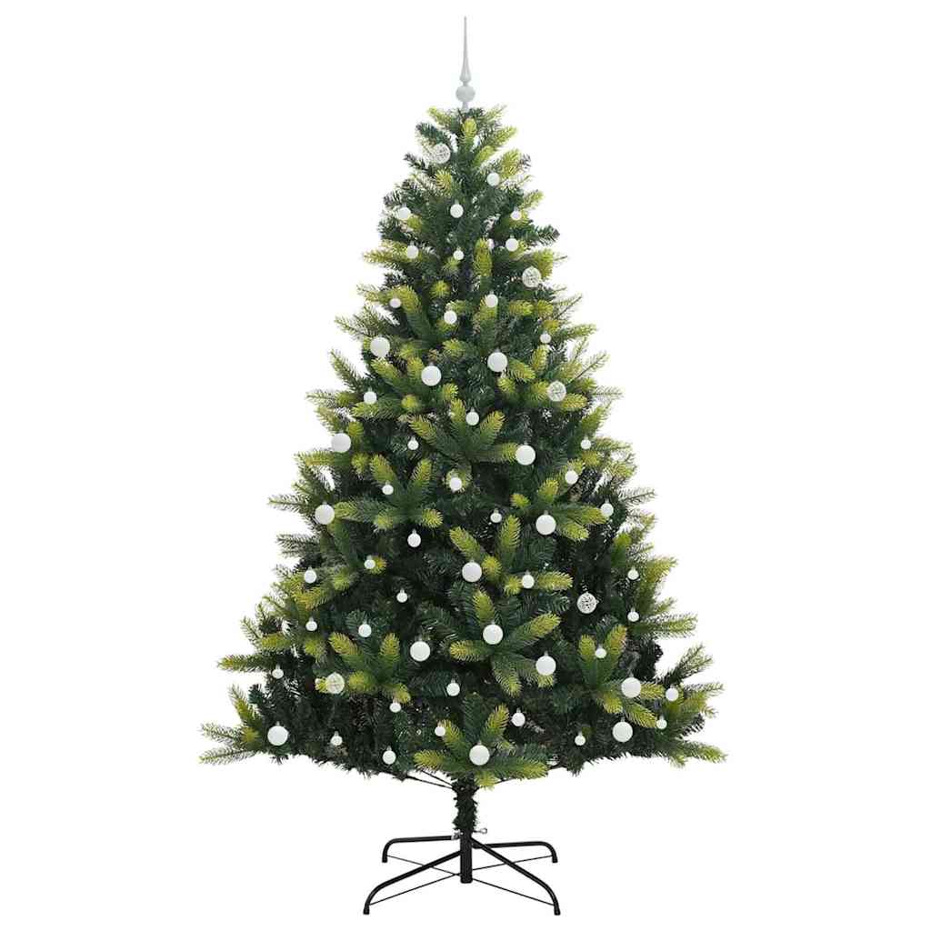 Artificial Hinged Christmas Tree 300 LEDs Green 240 cm
