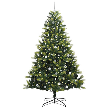 Artificial Hinged Christmas Tree 300 LEDs Green 240 cm