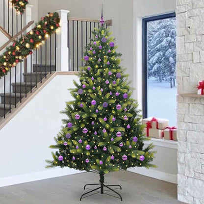 Artificial Hinged Christmas Tree 300 LEDs Green 240 cm