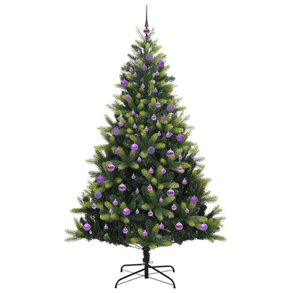 Artificial Hinged Christmas Tree 300 LEDs Green 240 cm