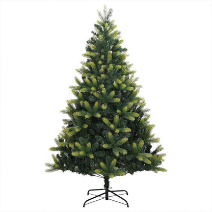 Artificial Hinged Christmas Tree 300 LEDs Green 240 cm