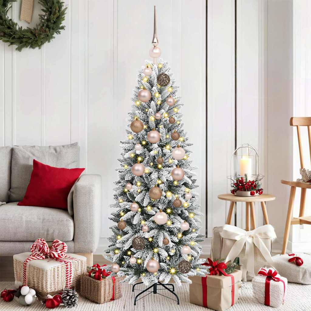 Artificial Christmas Tree with 150 LEDs with Stand White 120 cm