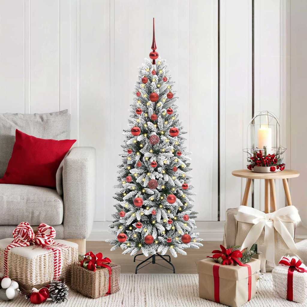 Artificial Christmas Tree with 150 LEDs with Stand White 120 cm