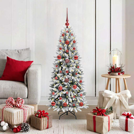 Artificial Christmas Tree with 150 LEDs with Stand White 120 cm