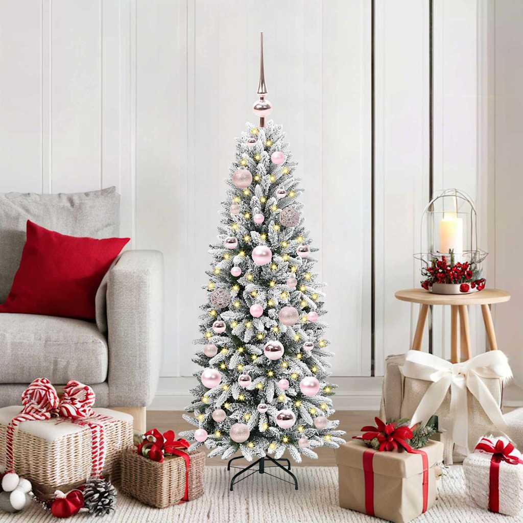 Artificial Christmas Tree with 150 LEDs with Stand White 120 cm