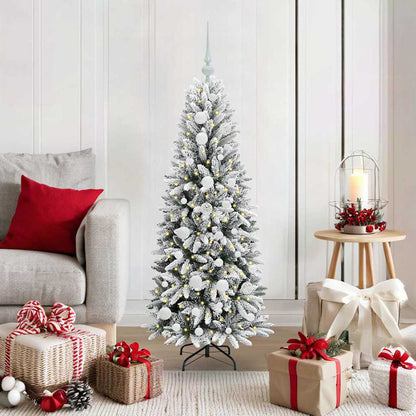 Artificial Christmas Tree with 150 LEDs with Stand White 120 cm