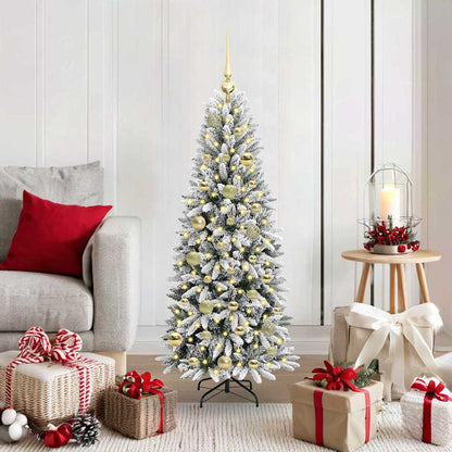 Artificial Christmas Tree with 150 LEDs with Stand White 120 cm