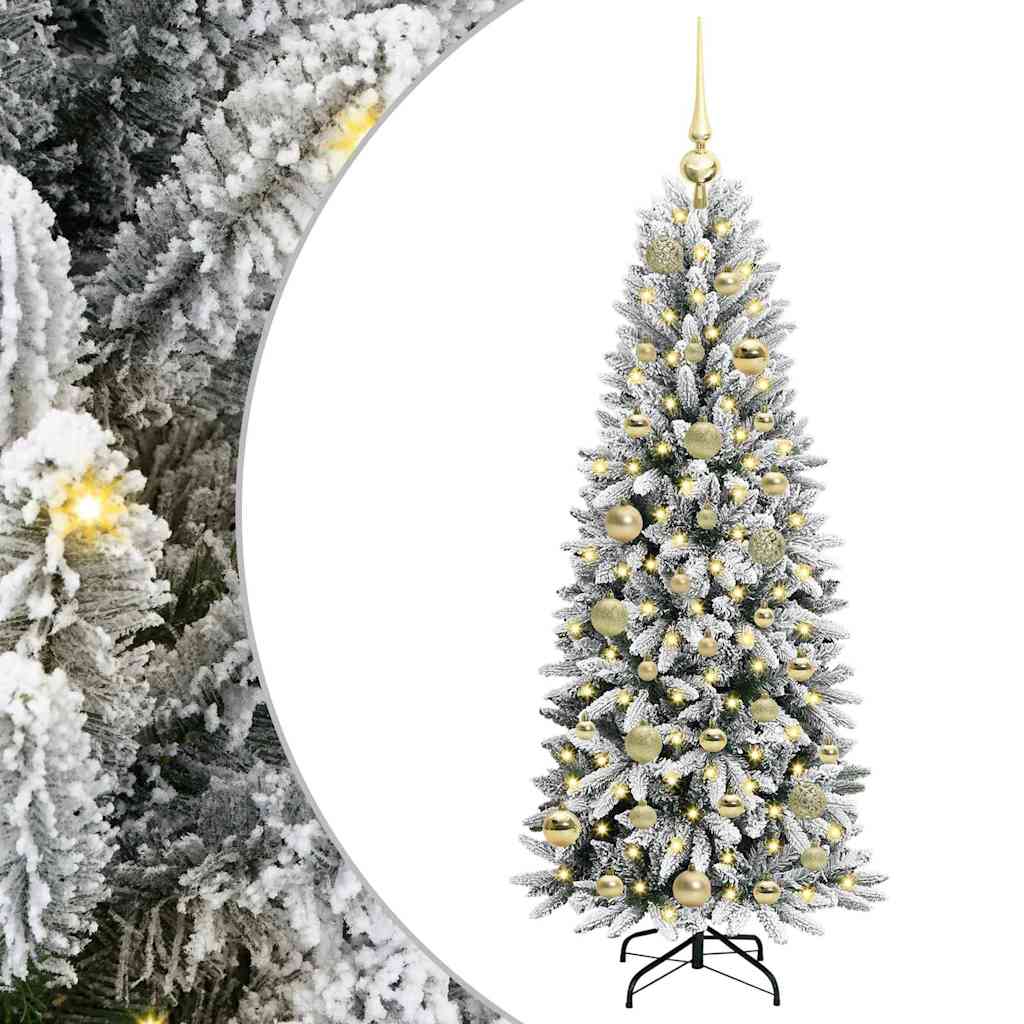 Artificial Christmas Tree with 150 LEDs with Stand White 120 cm