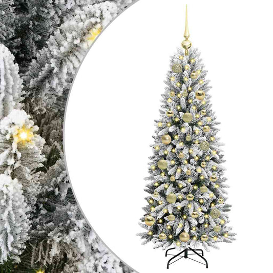 Artificial Christmas Tree with 150 LEDs with Stand White 120 cm