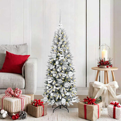 Artificial Christmas Tree with 150 LEDs with Stand White 120 cm