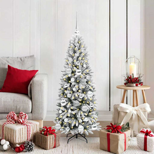 Artificial Christmas Tree with 150 LEDs with Stand White 120 cm