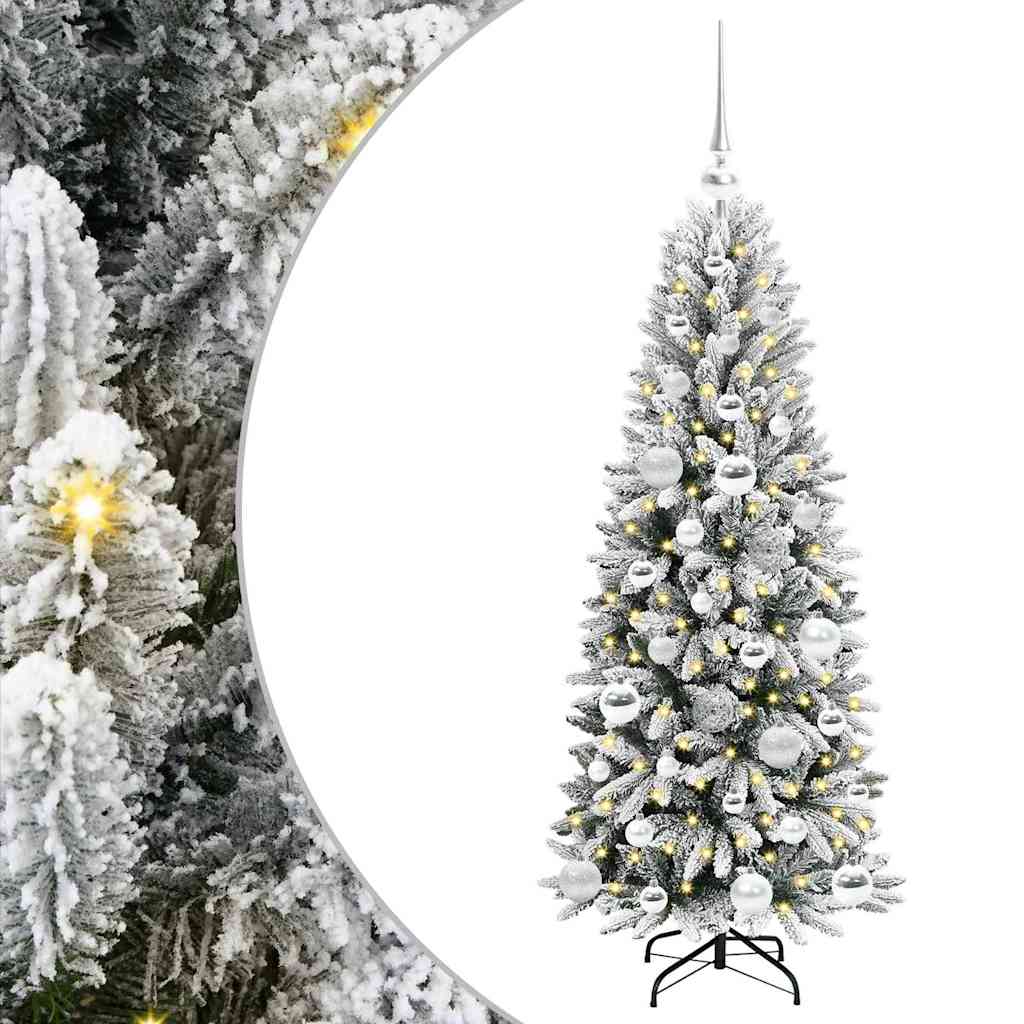 Artificial Christmas Tree with 150 LEDs with Stand White 120 cm