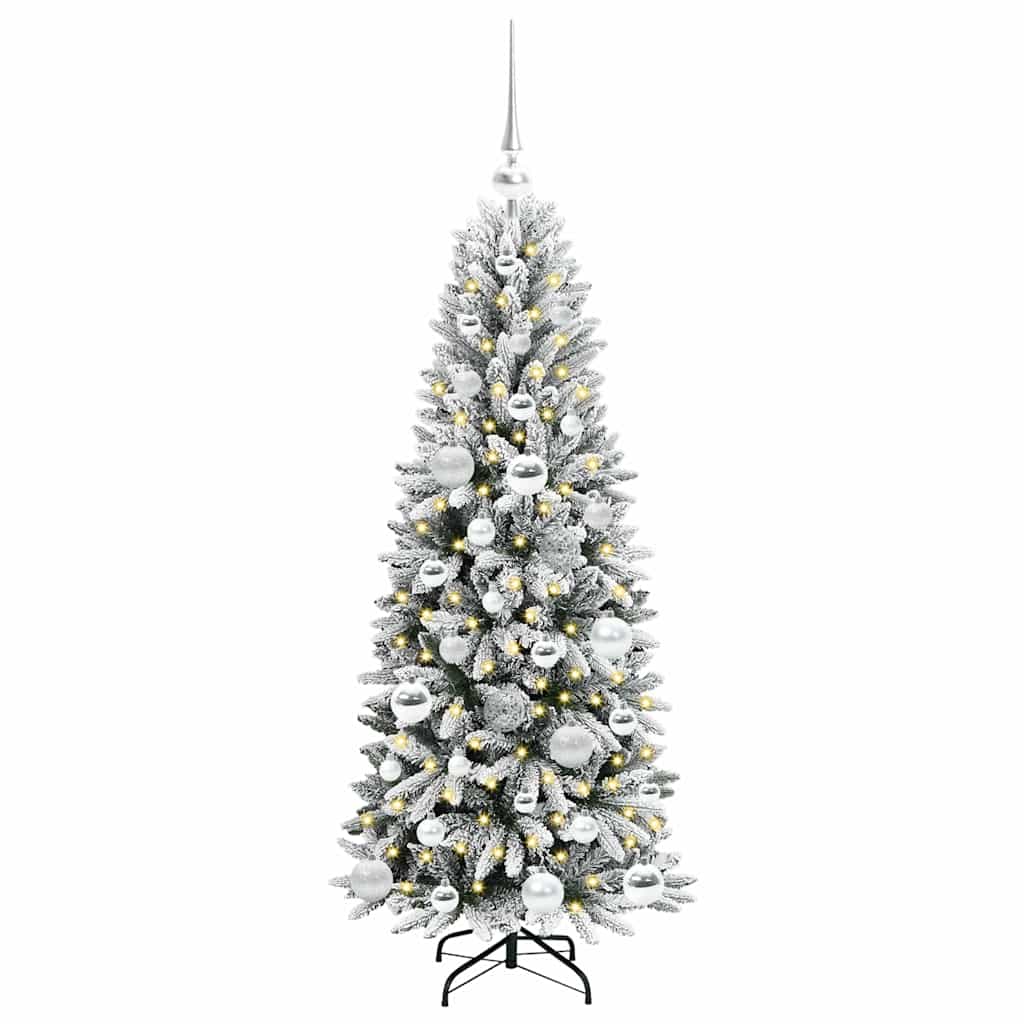 Artificial Christmas Tree with 150 LEDs with Stand White 120 cm