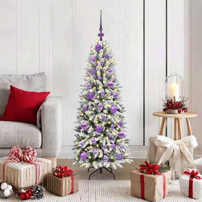 Artificial Christmas Tree with 150 LEDs with Stand White 120 cm