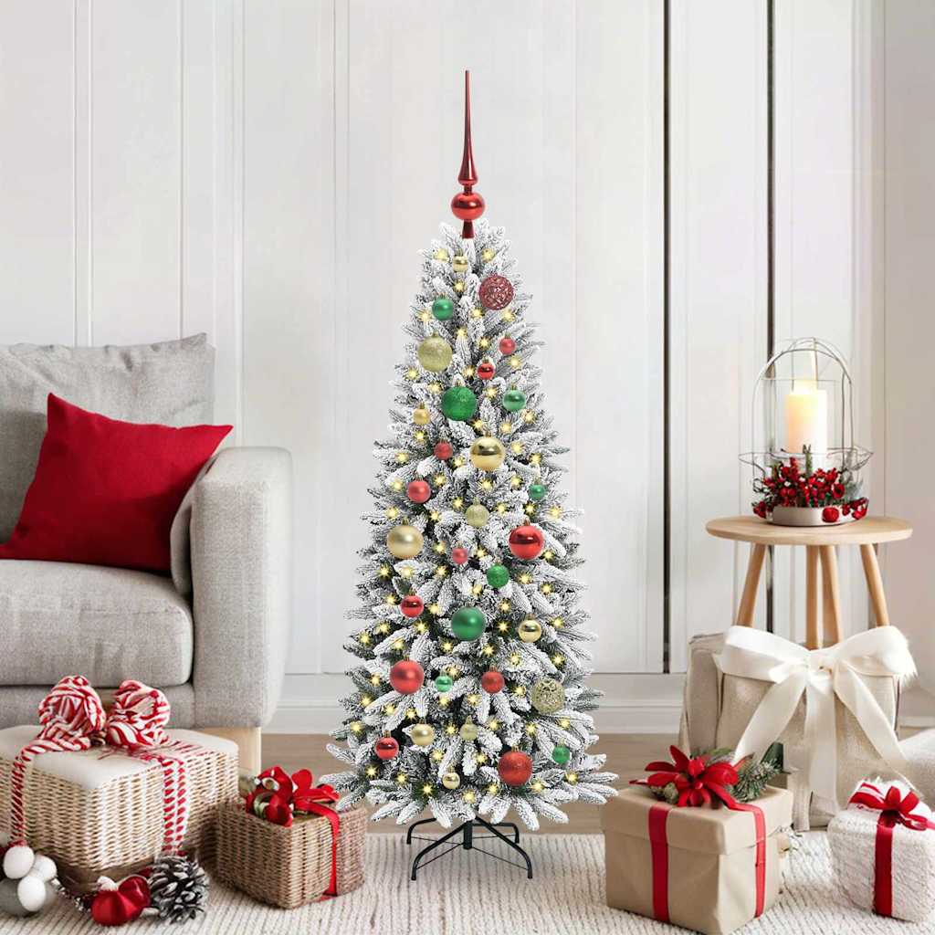 Artificial Christmas Tree with 150 LEDs with Stand White 120 cm