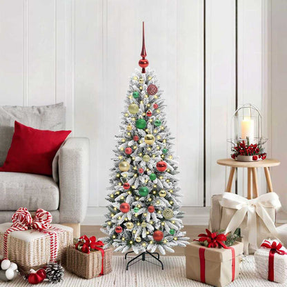 Artificial Christmas Tree with 150 LEDs with Stand White 120 cm