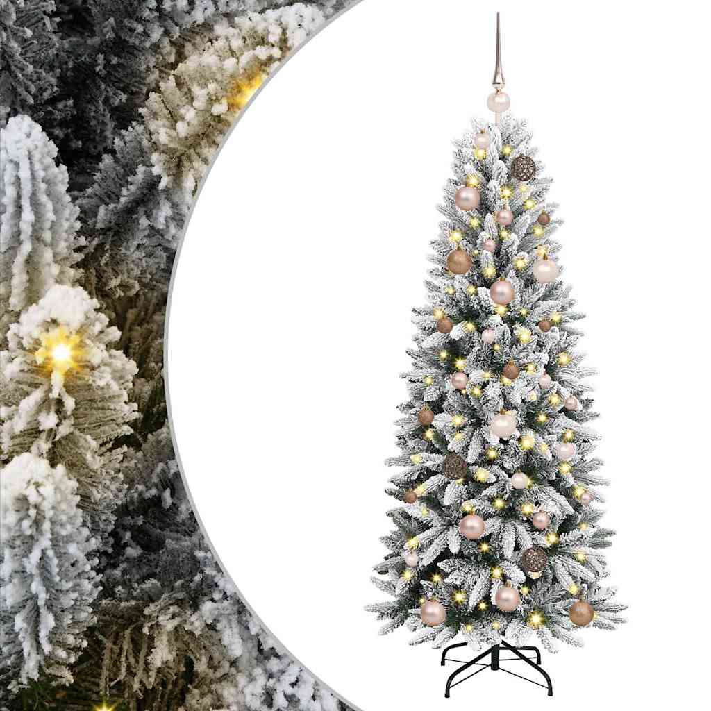 Artificial Christmas Tree with 150 LEDs with Stand White 150 cm
