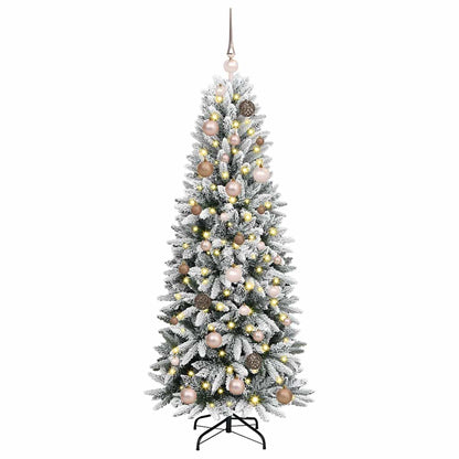 Artificial Christmas Tree with 150 LEDs with Stand White 150 cm