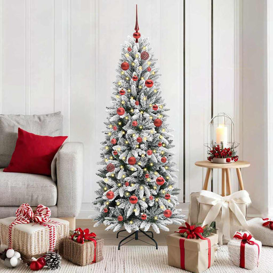Artificial Christmas Tree with 150 LEDs with Stand White 150 cm
