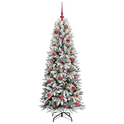 Artificial Christmas Tree with 150 LEDs with Stand White 150 cm