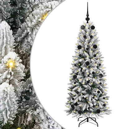 Artificial Christmas Tree with 150 LEDs with Stand White 150 cm