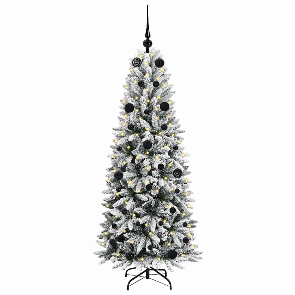 Artificial Christmas Tree with 150 LEDs with Stand White 150 cm