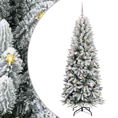 Artificial Christmas Tree with 150 LEDs with Stand White 150 cm