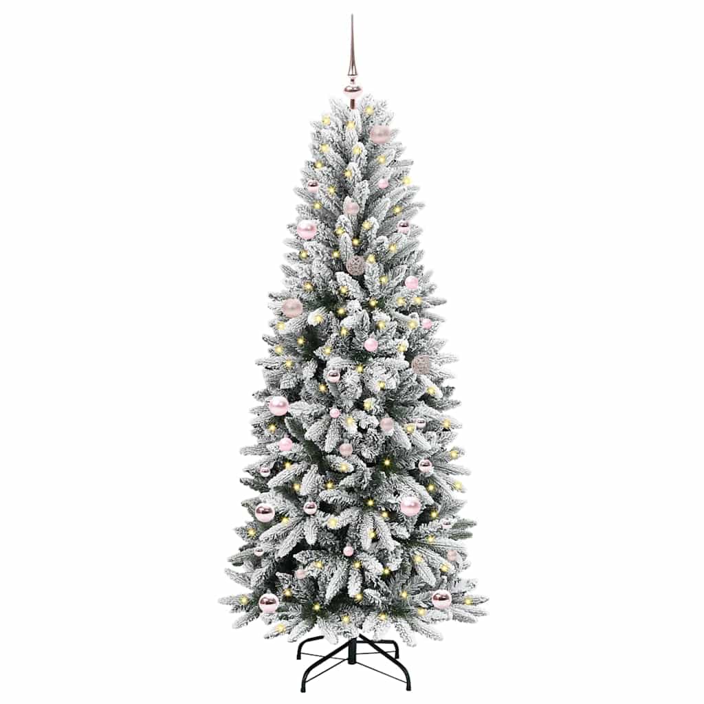 Artificial Christmas Tree with 150 LEDs with Stand White 150 cm