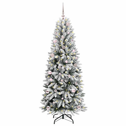 Artificial Christmas Tree with 150 LEDs with Stand White 150 cm