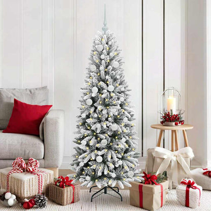 Artificial Christmas Tree with 150 LEDs with Stand White 150 cm