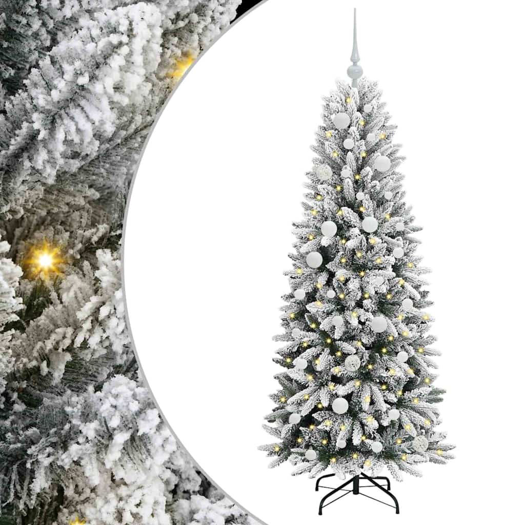 Artificial Christmas Tree with 150 LEDs with Stand White 150 cm