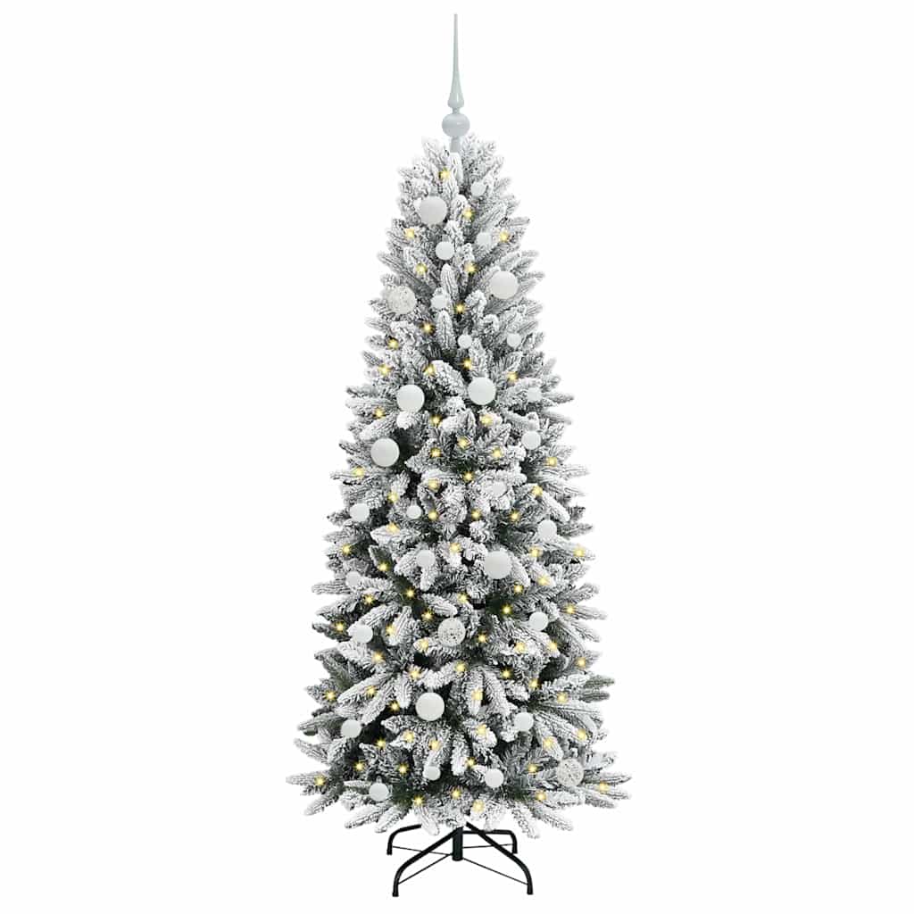 Artificial Christmas Tree with 150 LEDs with Stand White 150 cm