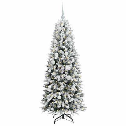 Artificial Christmas Tree with 150 LEDs with Stand White 150 cm