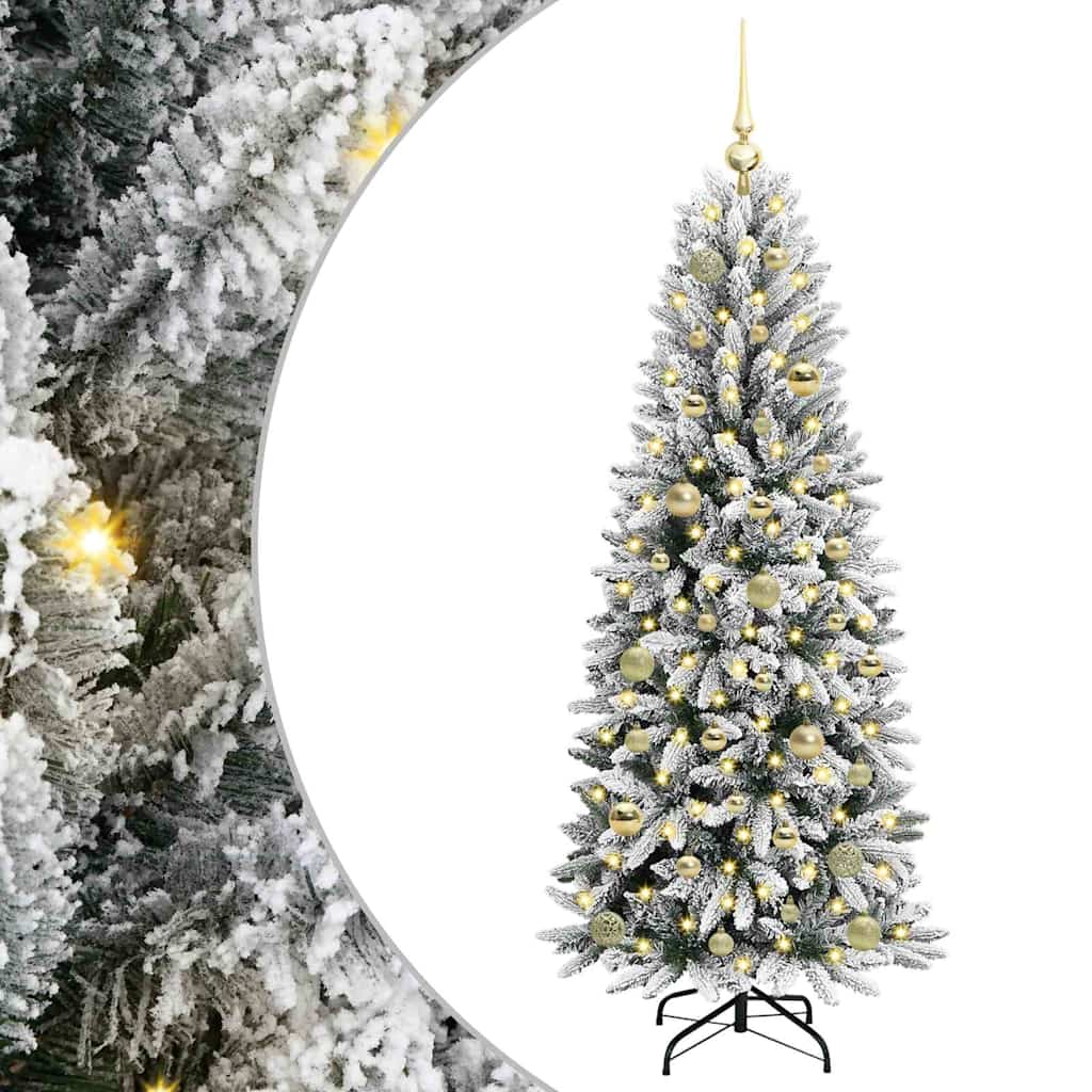 Artificial Christmas Tree with 150 LEDs with Stand White 150 cm