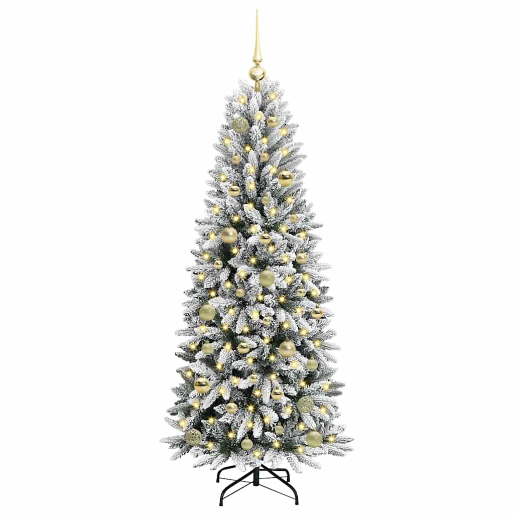 Artificial Christmas Tree with 150 LEDs with Stand White 150 cm
