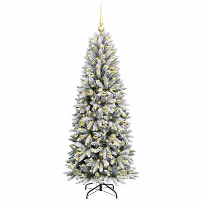 Artificial Christmas Tree with 150 LEDs with Stand White 150 cm