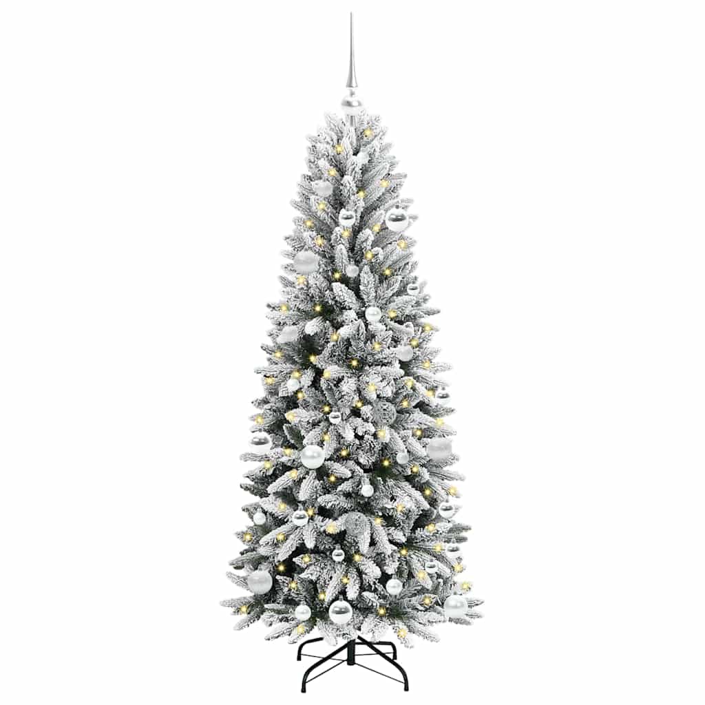 Artificial Christmas Tree with 150 LEDs with Stand White 150 cm