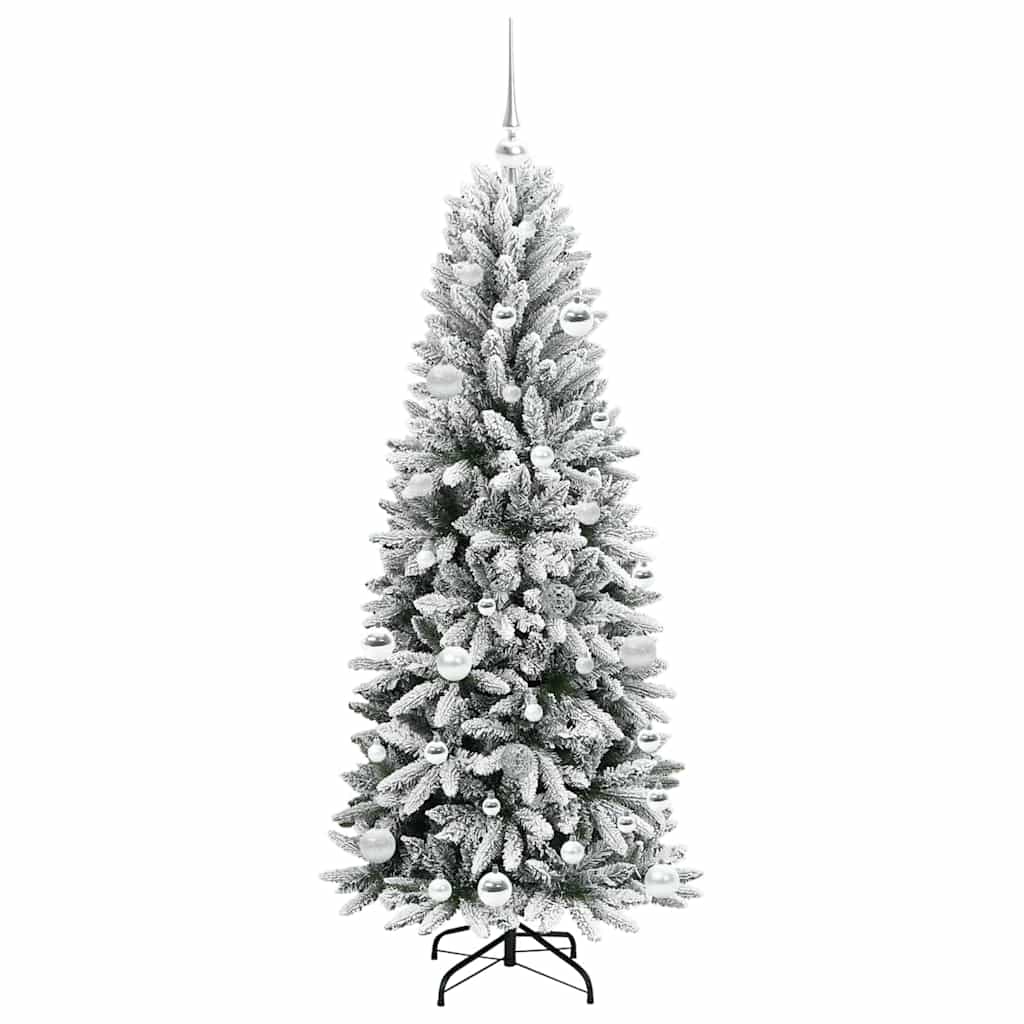 Artificial Christmas Tree with 150 LEDs with Stand White 150 cm
