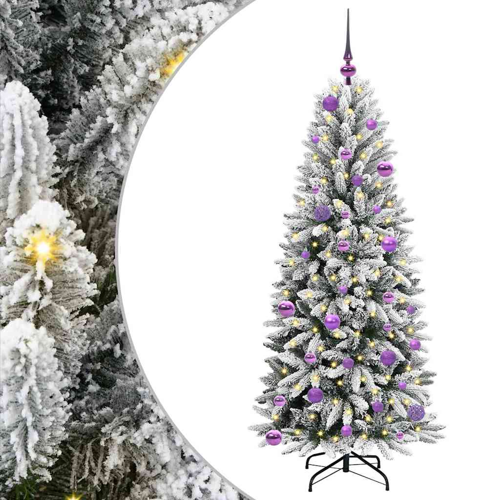 Artificial Christmas Tree with 150 LEDs with Stand White 150 cm