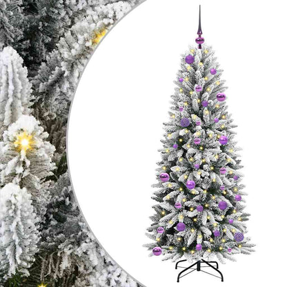 Artificial Christmas Tree with 150 LEDs with Stand White 150 cm