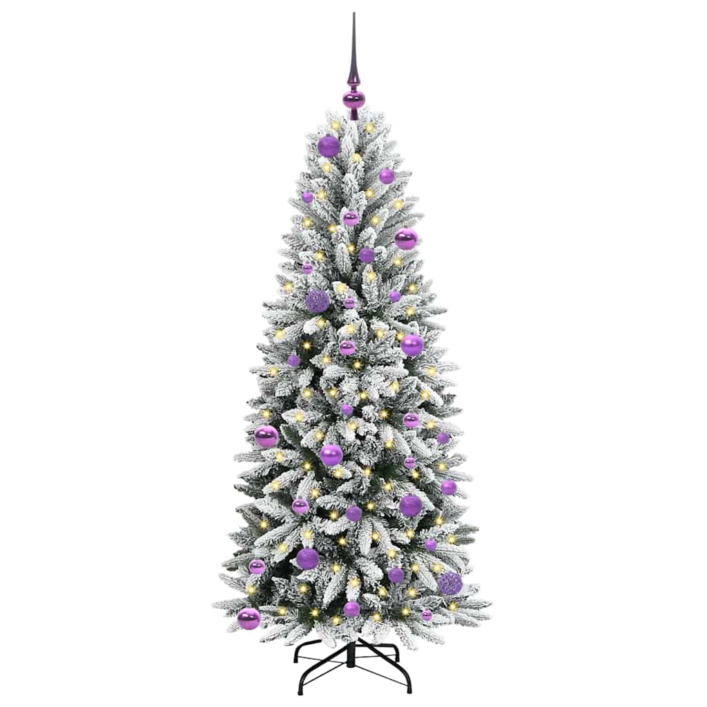 Artificial Christmas Tree with 150 LEDs with Stand White 150 cm