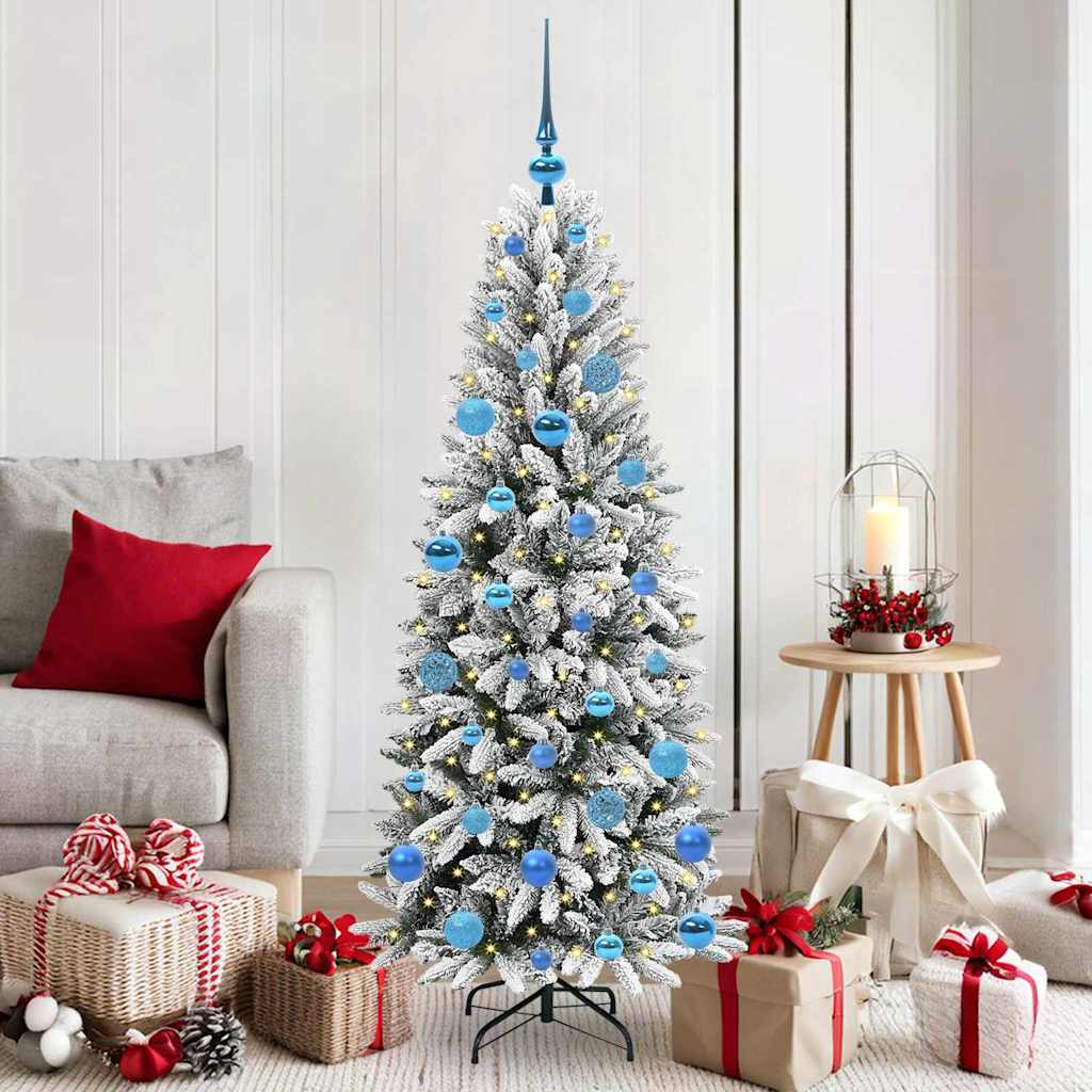 Artificial Christmas Tree with 150 LEDs with Stand White 150 cm