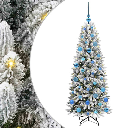 Artificial Christmas Tree with 150 LEDs with Stand White 150 cm