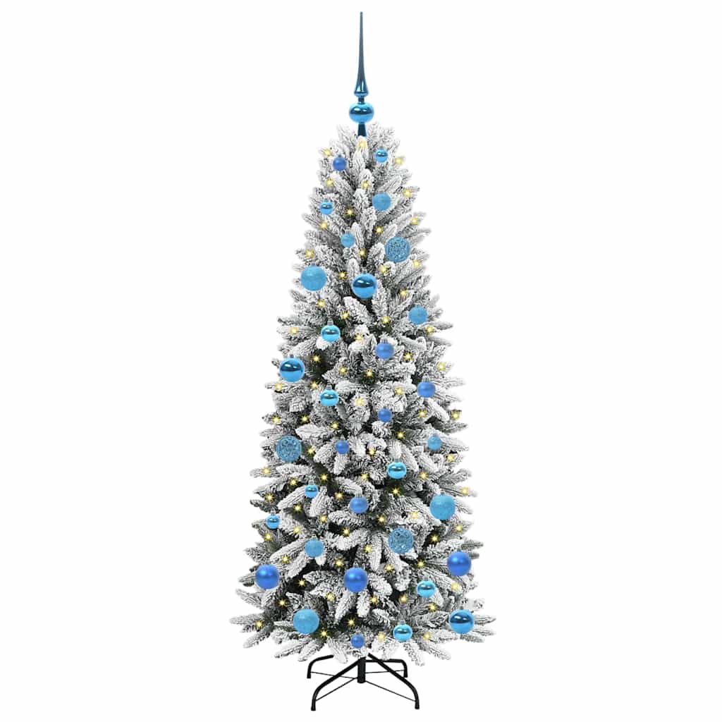 Artificial Christmas Tree with 150 LEDs with Stand White 150 cm